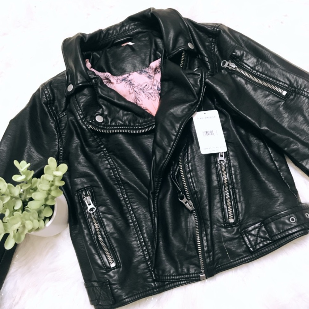 Free People Heartache Leather Jacket